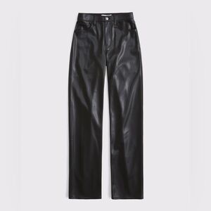 Abercrombie & Fitch 90s Ultra High Rise Vegan Leather Pant 26 SHORT